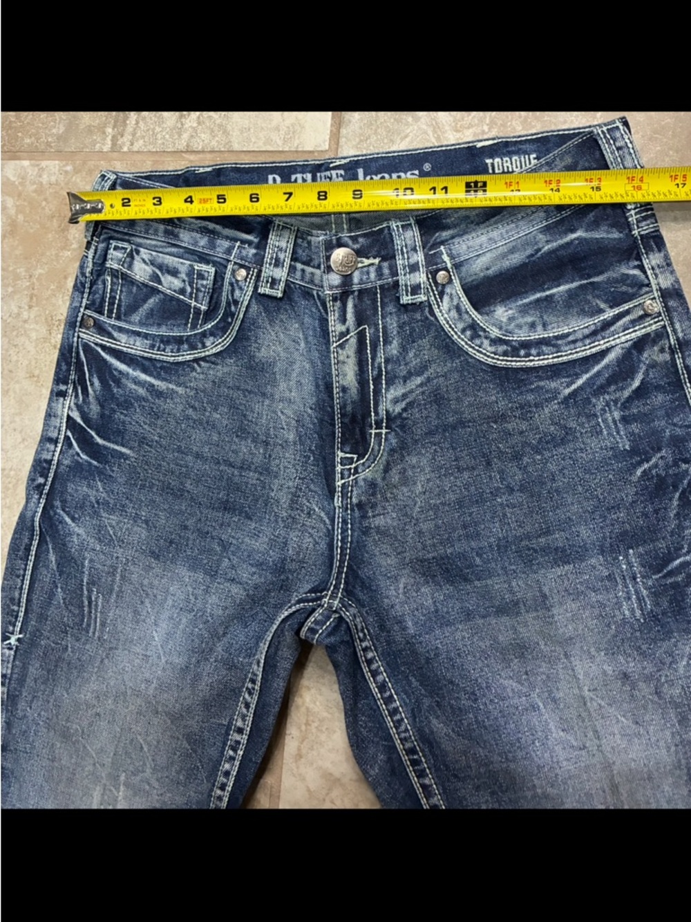 B. Tuff Torque Bootcut Jeans Mens 31x34 Medium Wash Western Cowboy Like New - Picture 8 of 13
